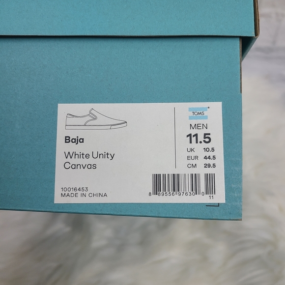 TOMS Baja Unity Slip-On Sneakers | White | Size 11.5 | NIB | Casual Comfort S - Picture 12 of 13